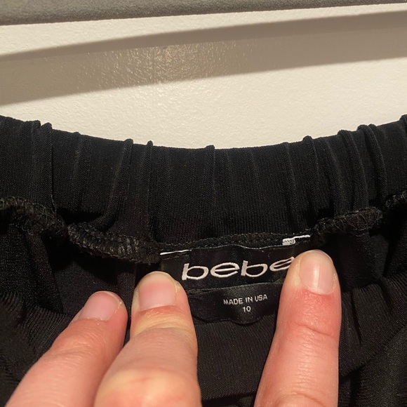 Bebe off-shoulder black & white jumpsuit - stylish, fits perfectly, comfortable! - Picture 3 of 6